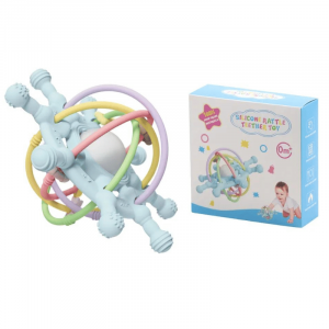Beißring Rassel – sicheres Baby-Spielzeug aus lebensmittelechtem Silikon