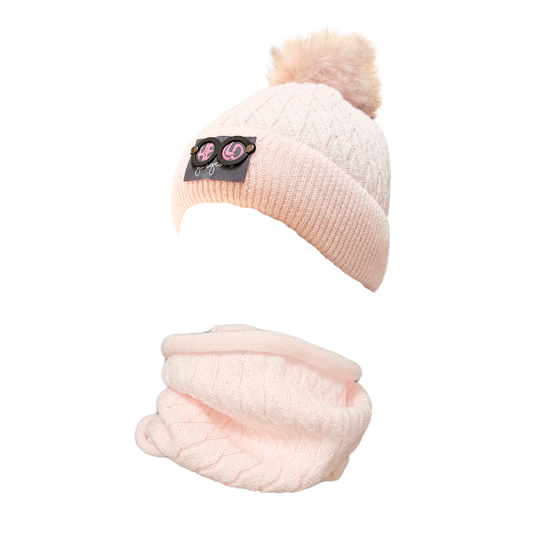 Wintermütze mit Halswärmer mit Fleecefutter – Bild 5