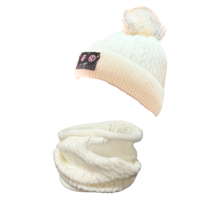 Wintermütze mit Halswärmer mit Fleecefutter – Bild 7