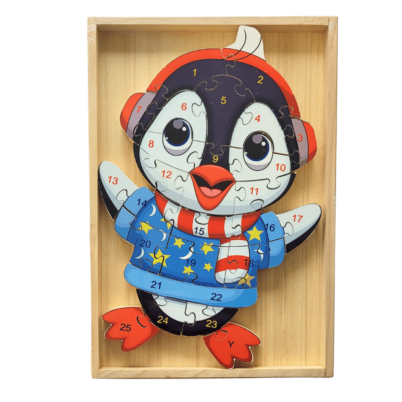 Montessori Tier-Holzpuzzle