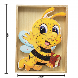 Montessori Tier-Holzpuzzle