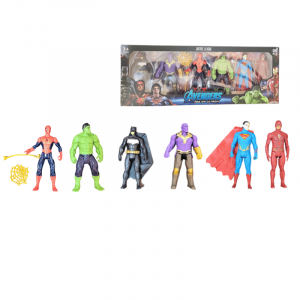 Avengers & Justice League Figuren Set 6st