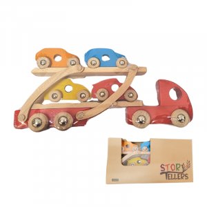 Bunter Holzspielzeug-Lkw – Ein buntes Spielerlebnis für kleine Entdecker!