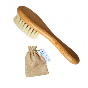 Sanfte Baby-Haarbürste aus Bio-Buchenholz